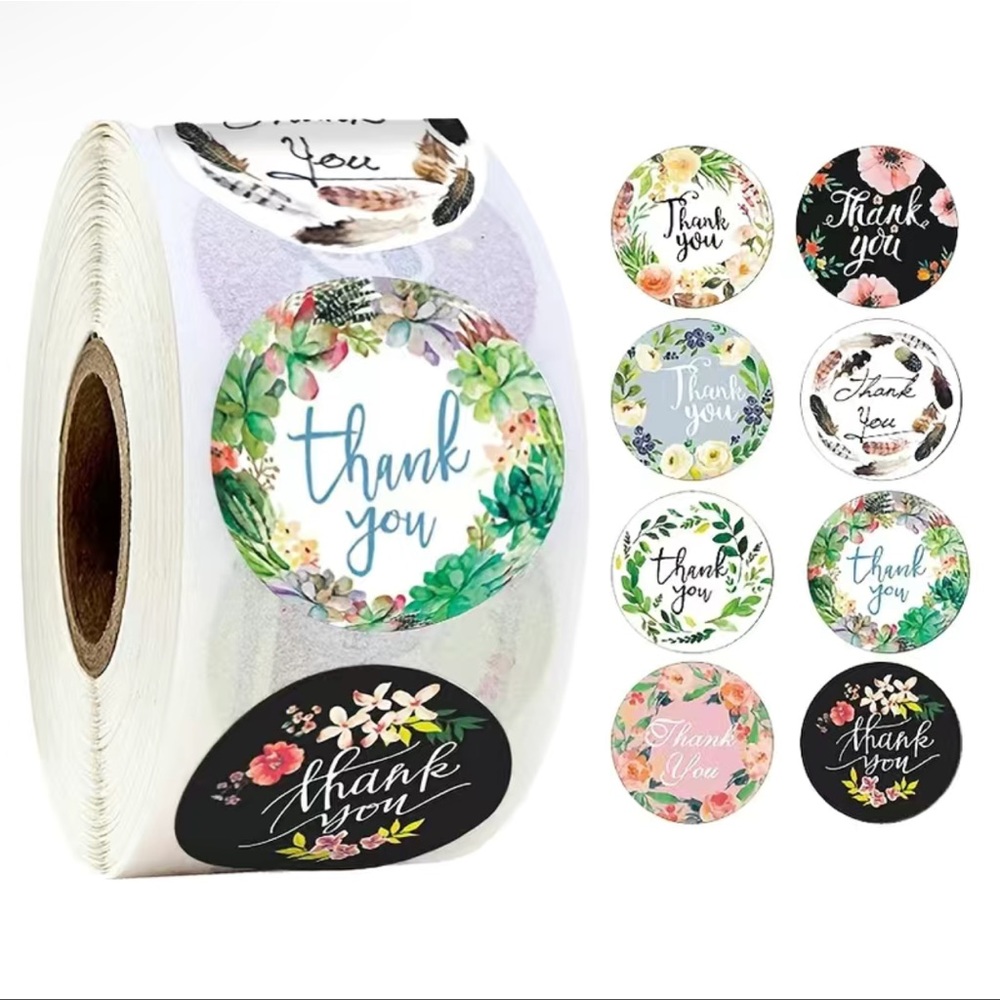 500 Thank You Stickers